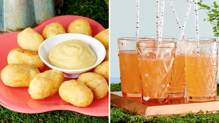 Mini Corn Dogs and Party Punch