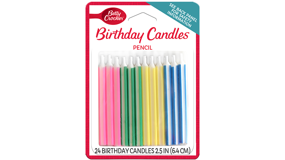 Betty Crocker™ Pencil Birthday Candles - Front