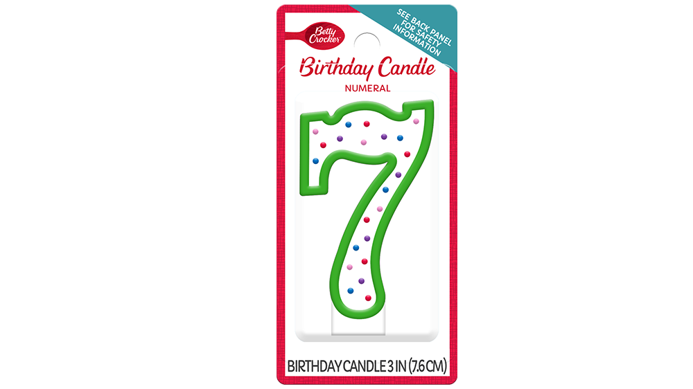 Betty Crocker™ #7 Birthday Candle - Front