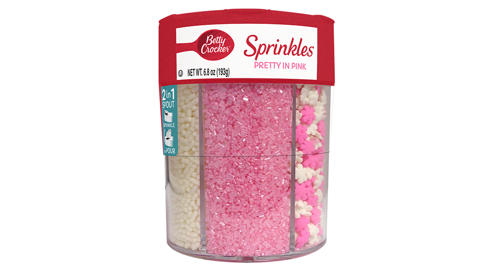 Betty Crocker™ 6-Cell Pretty in Pink Decorating Decors - Front