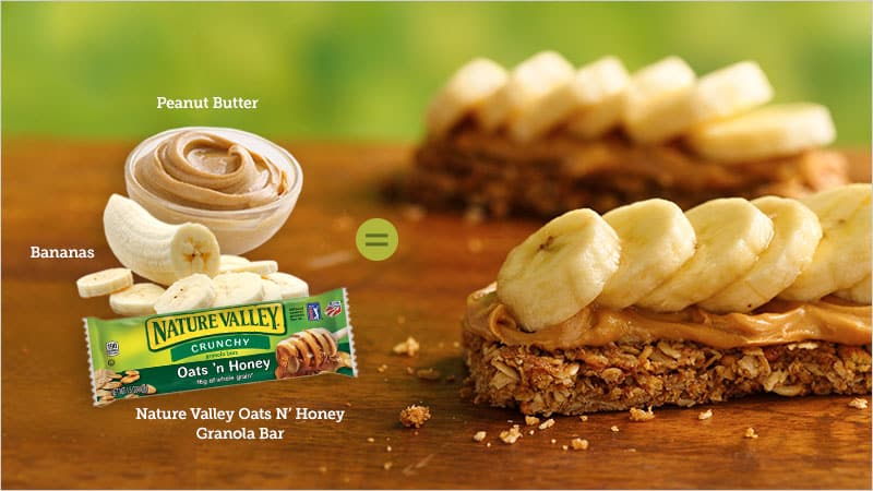 snack math: pb and banana granola bars