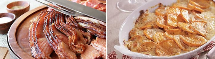 slow cooker southern style ham and sweet potato gratin