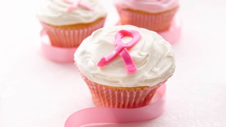 Women's Health-inspired pink cupcake