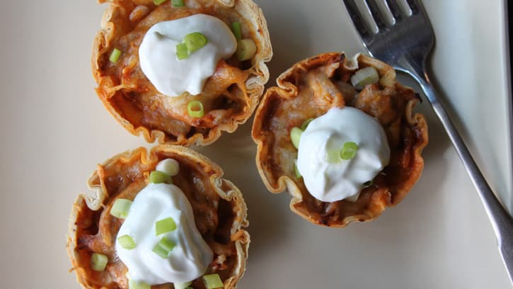 Easy-to-Eat Chicken Enchilada Cups
