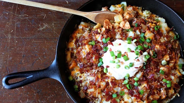 Loaded Mexican Chicken and Potato Skillet