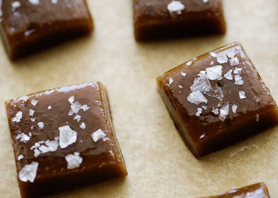 Salted Whiskey Caramels