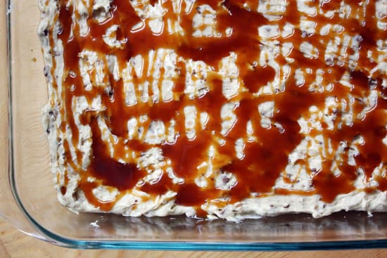 Toffee Blondies with Whiskey-Caramel Sauce