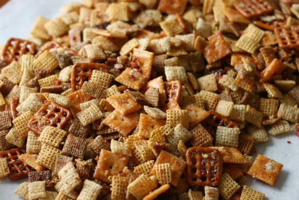 Slow Cooker Cheesy Bacon Chex Mix - Step 4