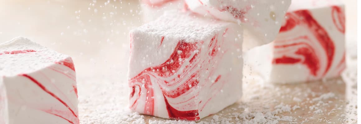 Side view of Easy Peppermint Marshmallows
