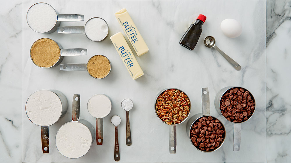 ingredients for chocolate chip cookies