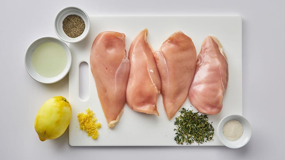 ingredients for easy grilled chicken breast 
