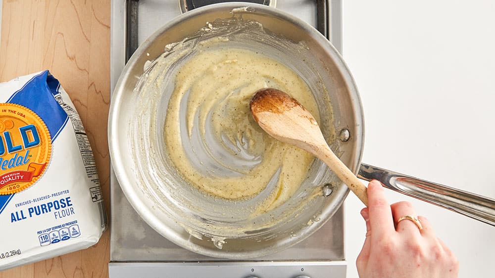 Making a basic white sauce with Gold Medal™ Flour 