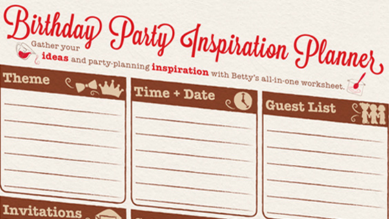 Birthday Party Inspiration Planner