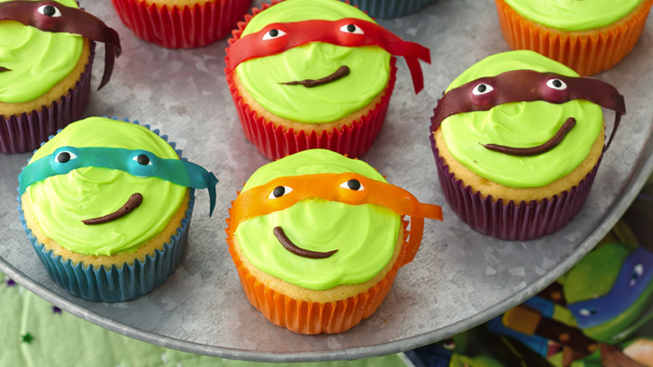 teenage mutant ninja turtle cupcakes