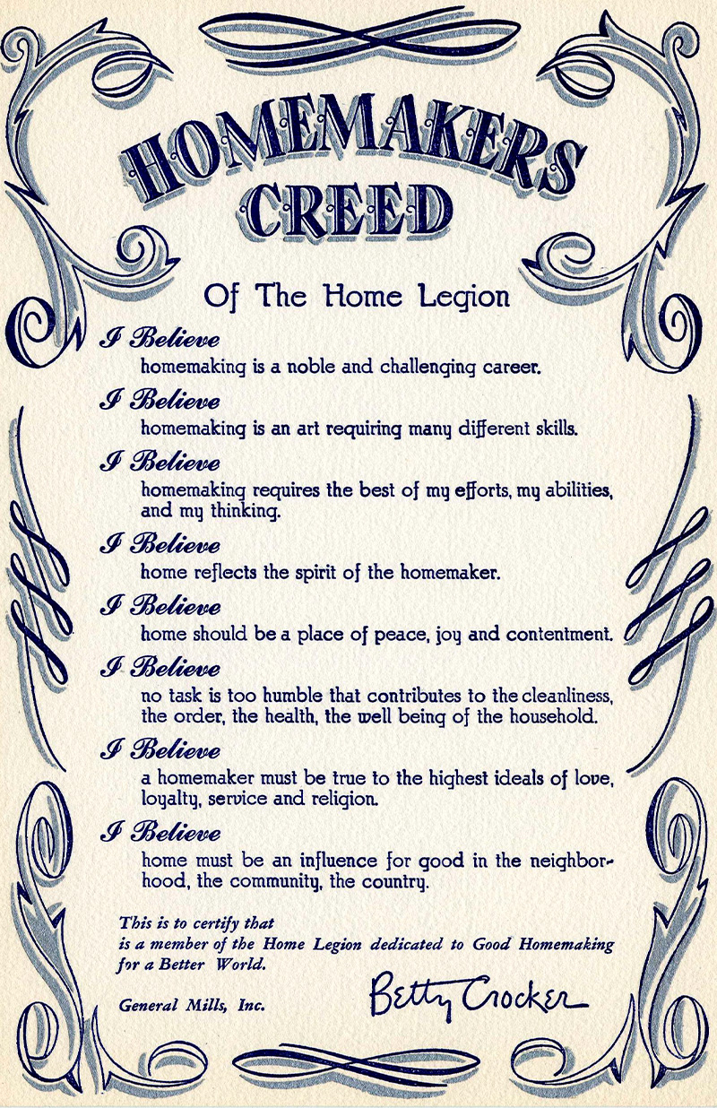 Homemakers Creed