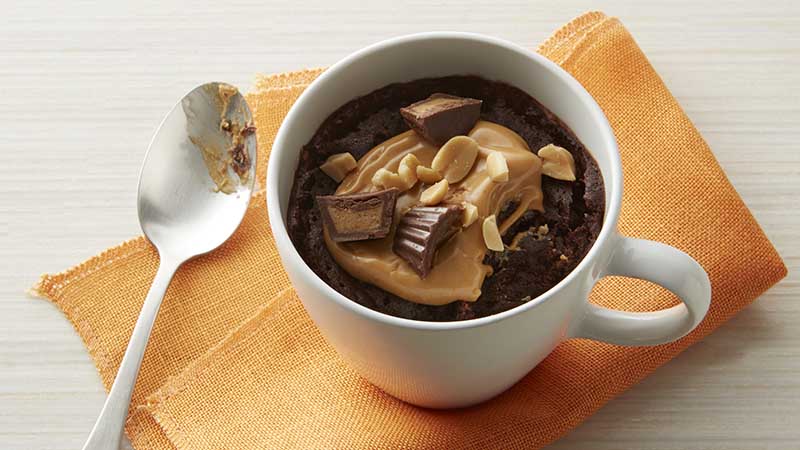 Chocolate Peanut Butter Brownie Mug Treat