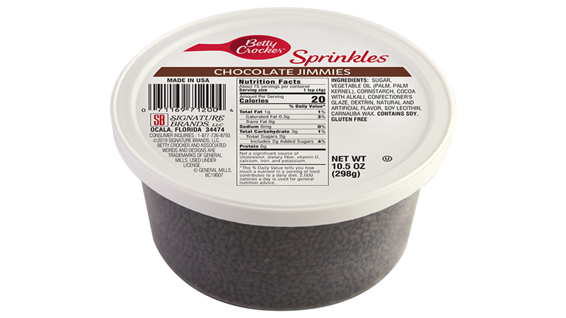 Betty Crocker™ Parlor Perfect Ice Cream Toppings - Chocolate Sprinkles - Front