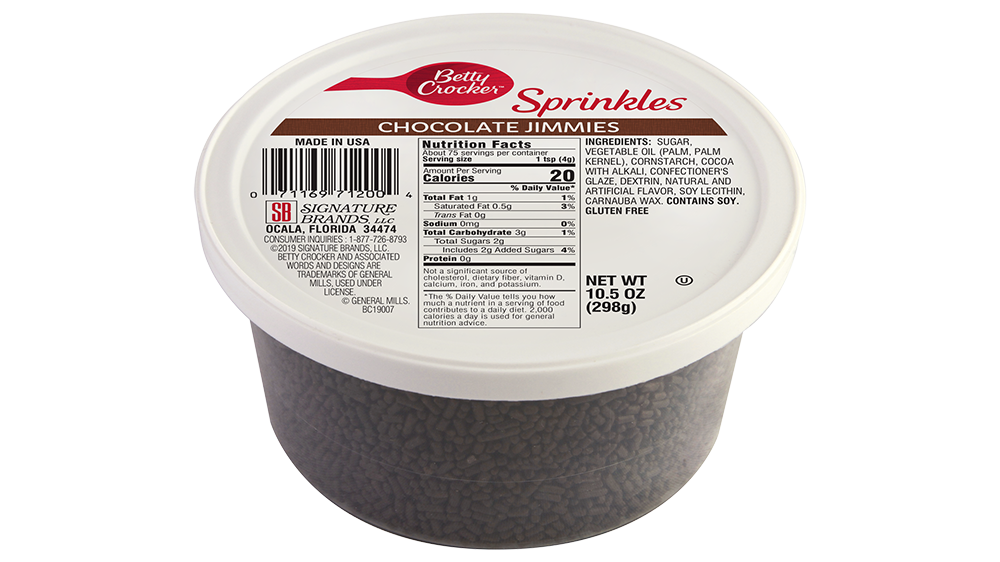 Betty Crocker™ Parlor Perfect Ice Cream Toppings - Chocolate Sprinkles - Front