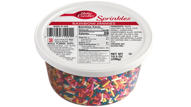 Betty Crocker™ Parlor Perfect Ice Cream Toppings - Confetti Sprinkles - Front