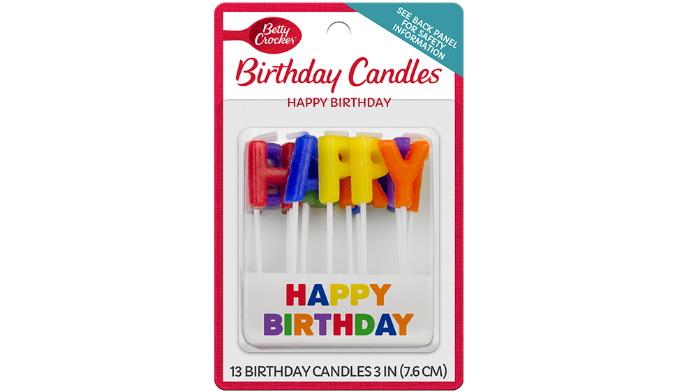 Betty Crocker™ Happy Birthday Candles - Front