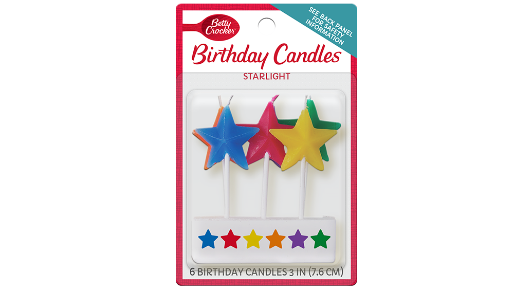 Betty Crocker™ Star Light Birthday Candles - Front