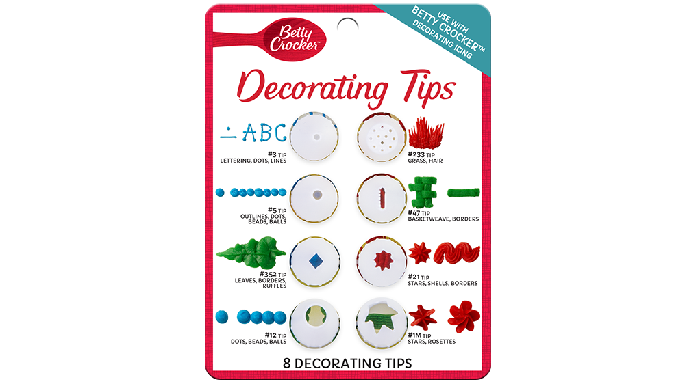Betty Crocker™ Decorating Tips - 8 Pack - Front
