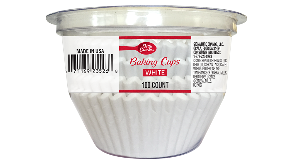 Betty Crocker™ 100ct White Baking Cups - Front