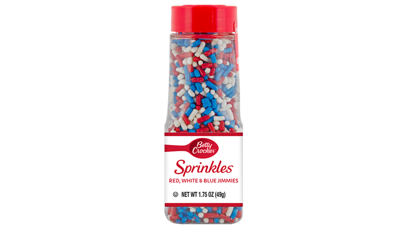 Betty Crocker™ Red, White & Blue Sprinkles - Front