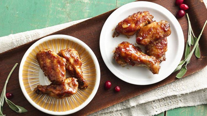 Smoky Cranberry Chicken Wings