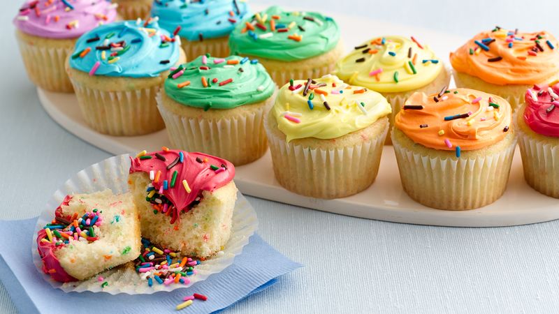 Double Rainbow Cupcakes