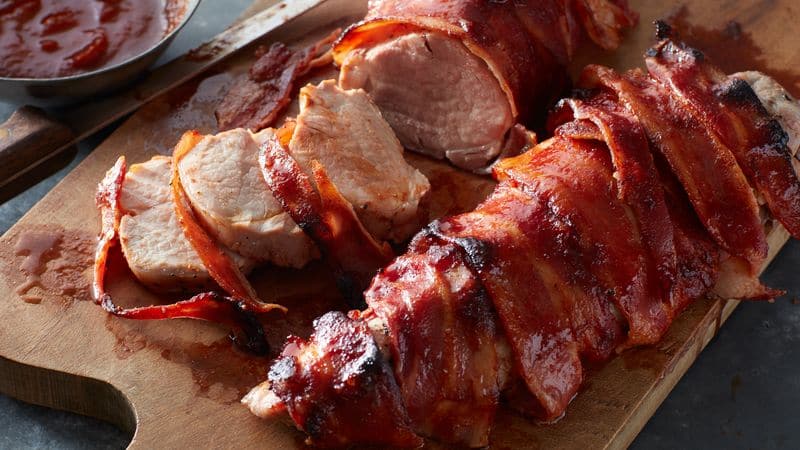 Bacon-Wrapped Barbecue Pork Tenderloin