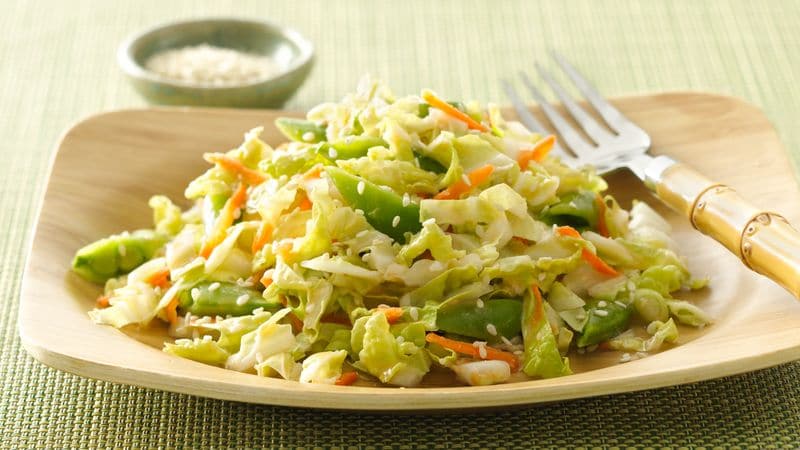 Gluten-Free Sugar Snap Pea Salad with Ginger Dressing