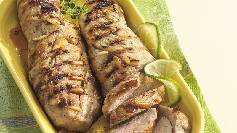 Grilled Pork Tenderloin with Garlic and Lime