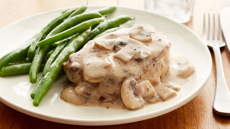 Skinny Smothered Pork Chops