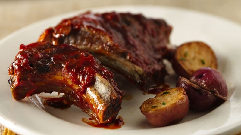 Slow-Cooker Barbecued Baby Back Ribs