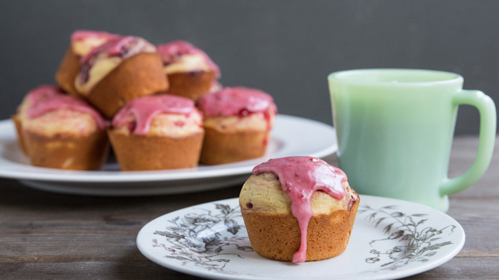 raspberry jam-filled doughnut muffins