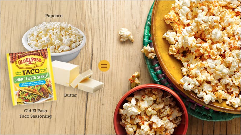 Snack Math: Taco Seasoned Popcorn