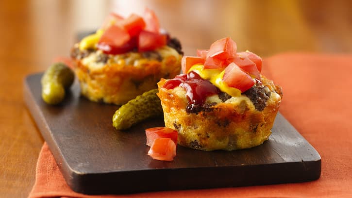 Impossibly Easy Mini Cheeseburger Pies