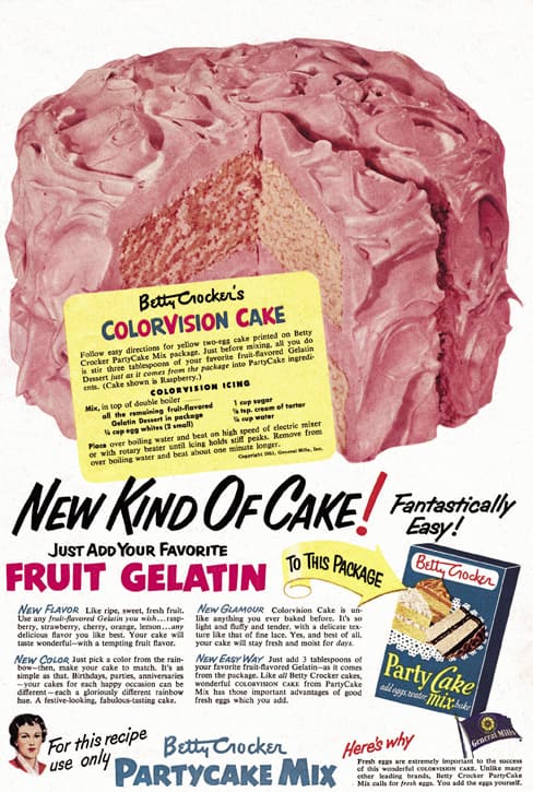 Colorvision Cake vintage ad