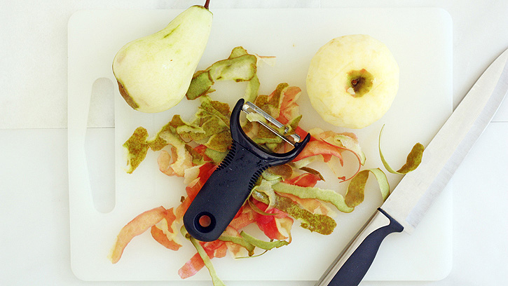 peeling apples