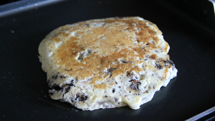 pancake on griddle