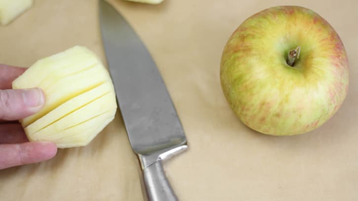 chopping apple