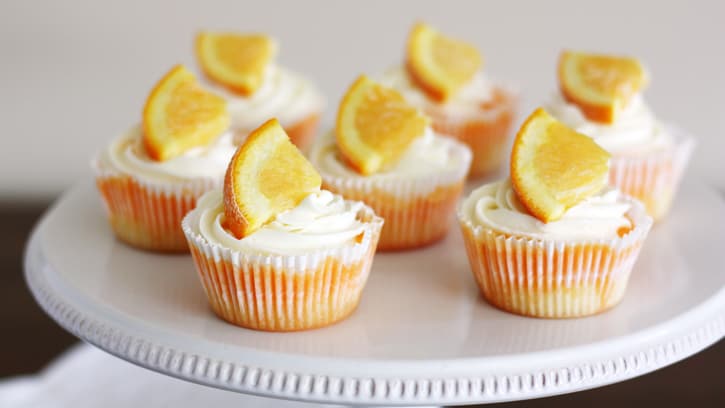 Orange Sherbet Cupcakes