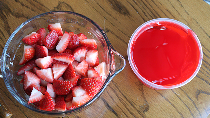fresh strawberries and strawberry glaze