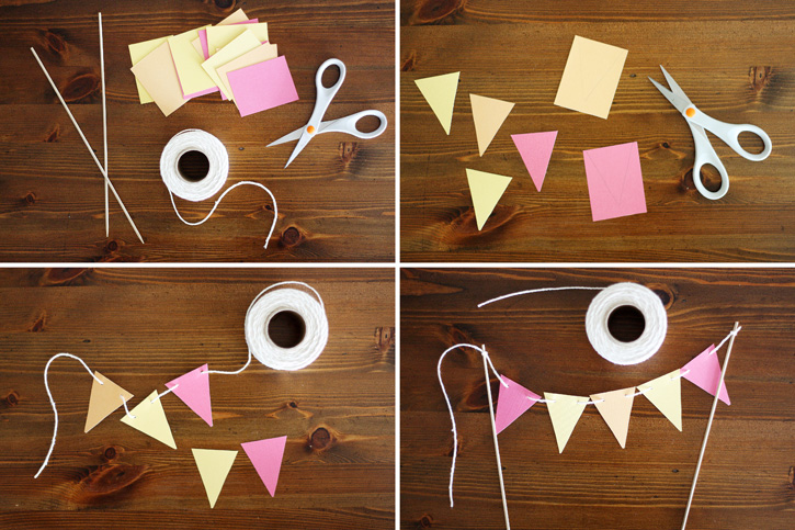steps to making a cake banner