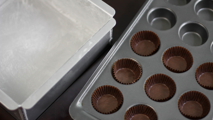 liners in mini muffin pans