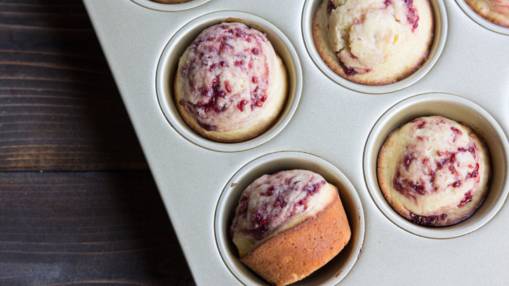 baked muffins in muffin tin