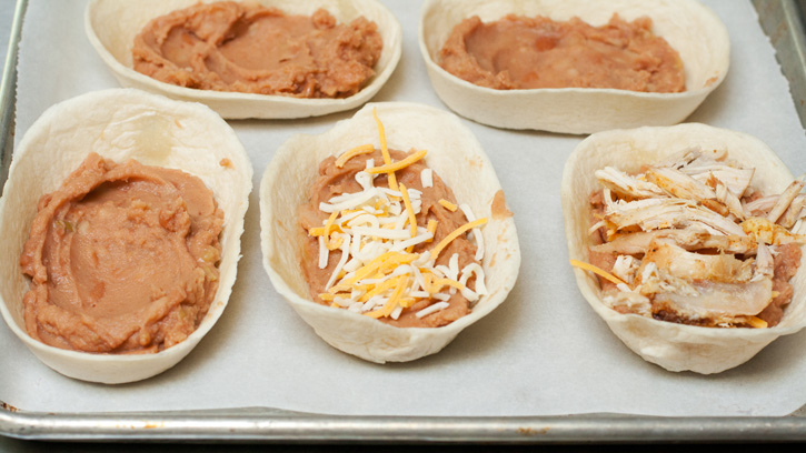 Shortcut Baked Chicken Burrito Bowls in oven