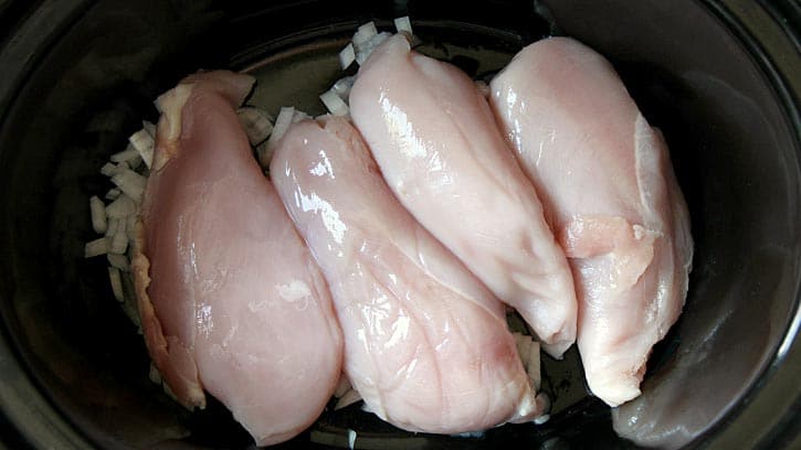 Chicken breasts in a slow-cooker
