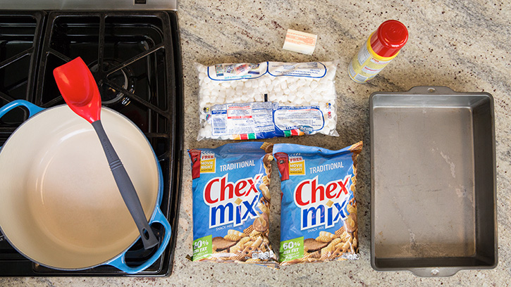 ingredients for chex mix bars
